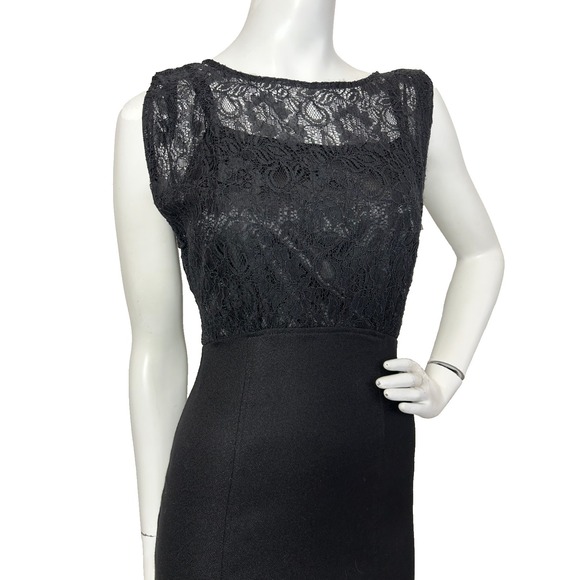 Elizabeth James Dress Women Size XS Black Lace Sheath Sleeveless Mini Button NWT - Picture 5 of 11
